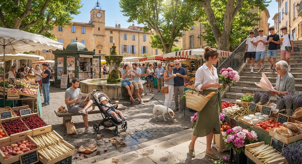 엑상프로방스 시장 광장 · Aix-en-Provence market square